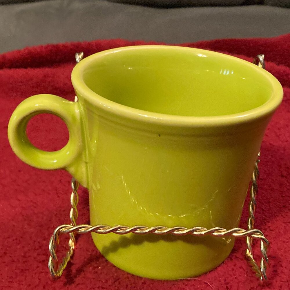 VTG 1997 Fiestaware Ring Handle Tom &Jerry  Coffee Mug-3.5"-Chartreuse Green-EUC